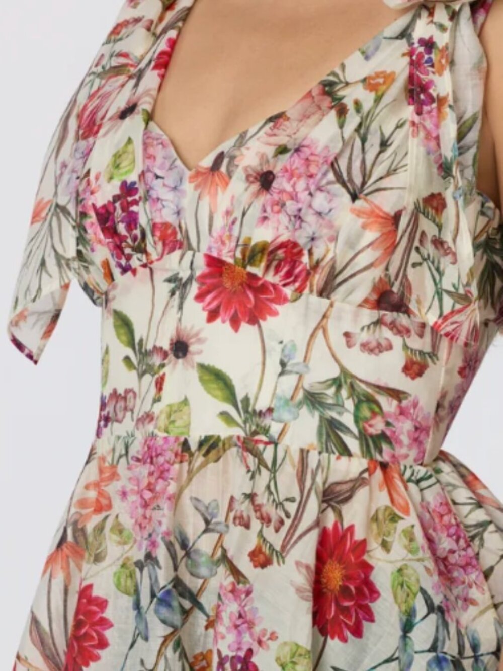 NWT Astr the Label Lenora Floral Corset Peplum Top